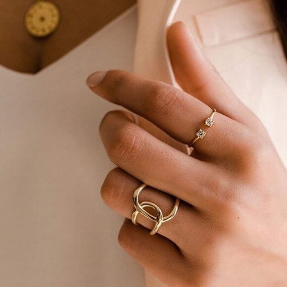 Free People Jewelry - 14k Gold Loop Ring